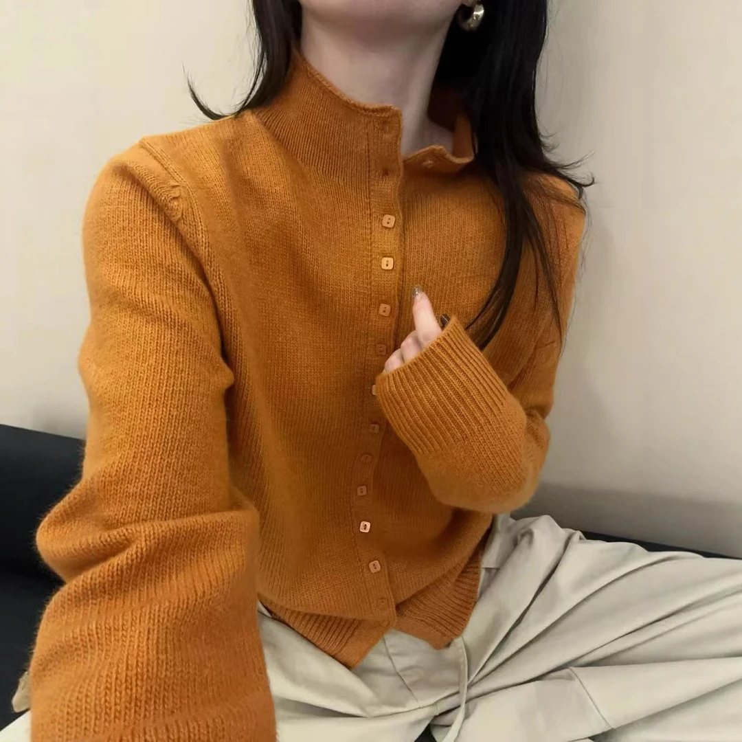 3358软糯慵懒温柔风高级感针织毛衣开衫外套百搭时尚慵懒风