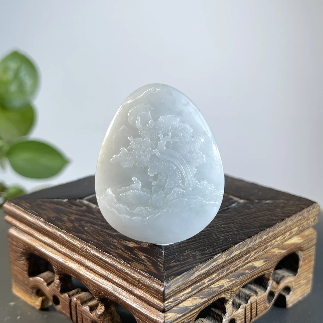 JTA05-015 天然缅甸A货翡翠 山水牌