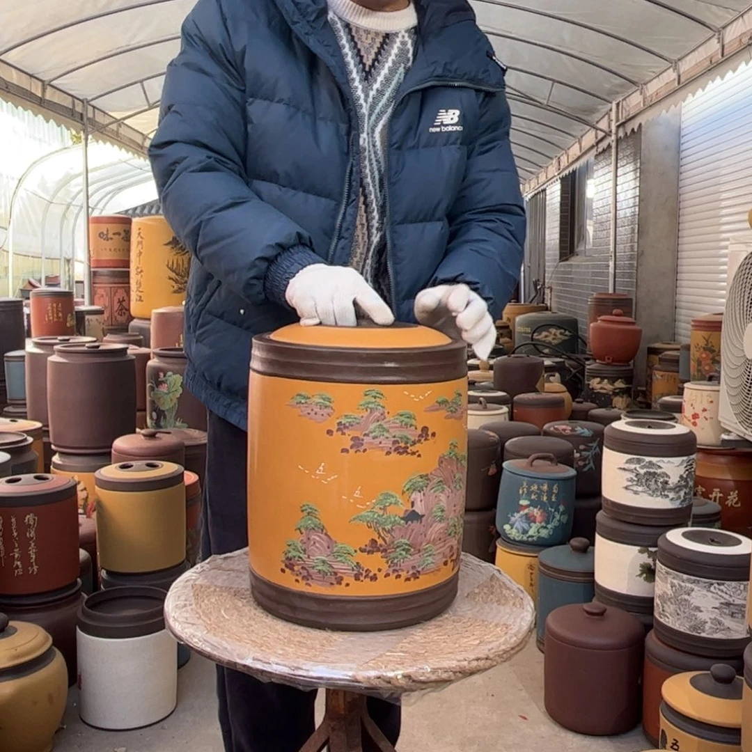 紫砂茶叶罐12 饼茶叶罐