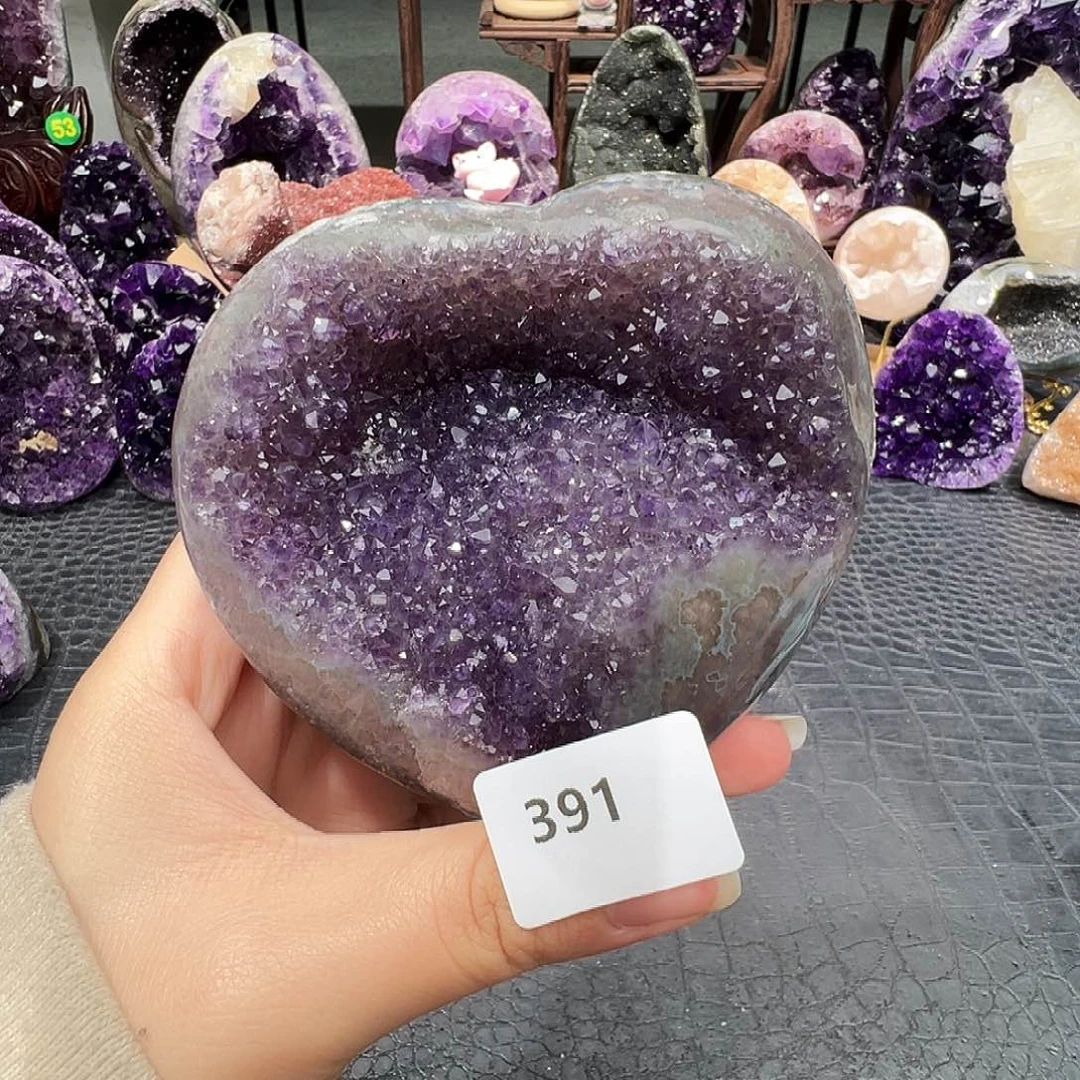 未镶嵌紫晶珠宝半成品