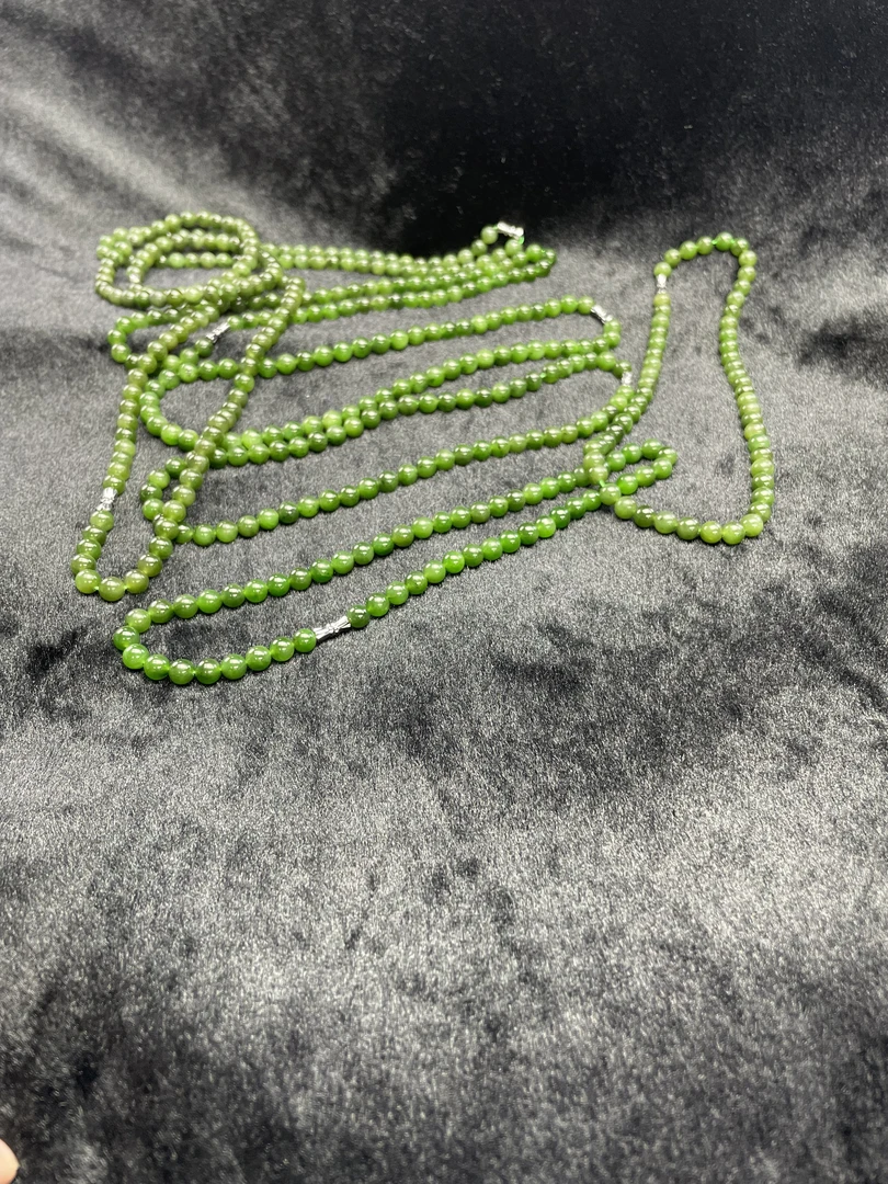 【小耿珠宝】和田玉碧玉项链/8mm（多样性发其一）