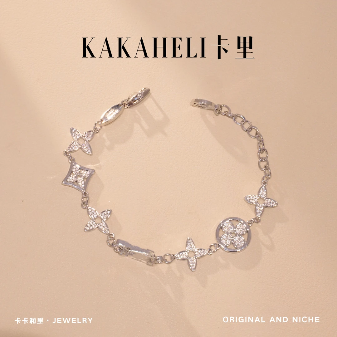 铜合金手链  埃特鲁里亚肝卜裂纹轻奢手链 S51