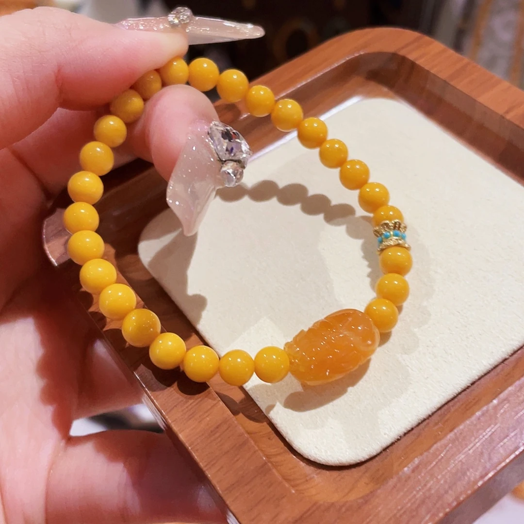 蜜蜡未镶嵌手串手串