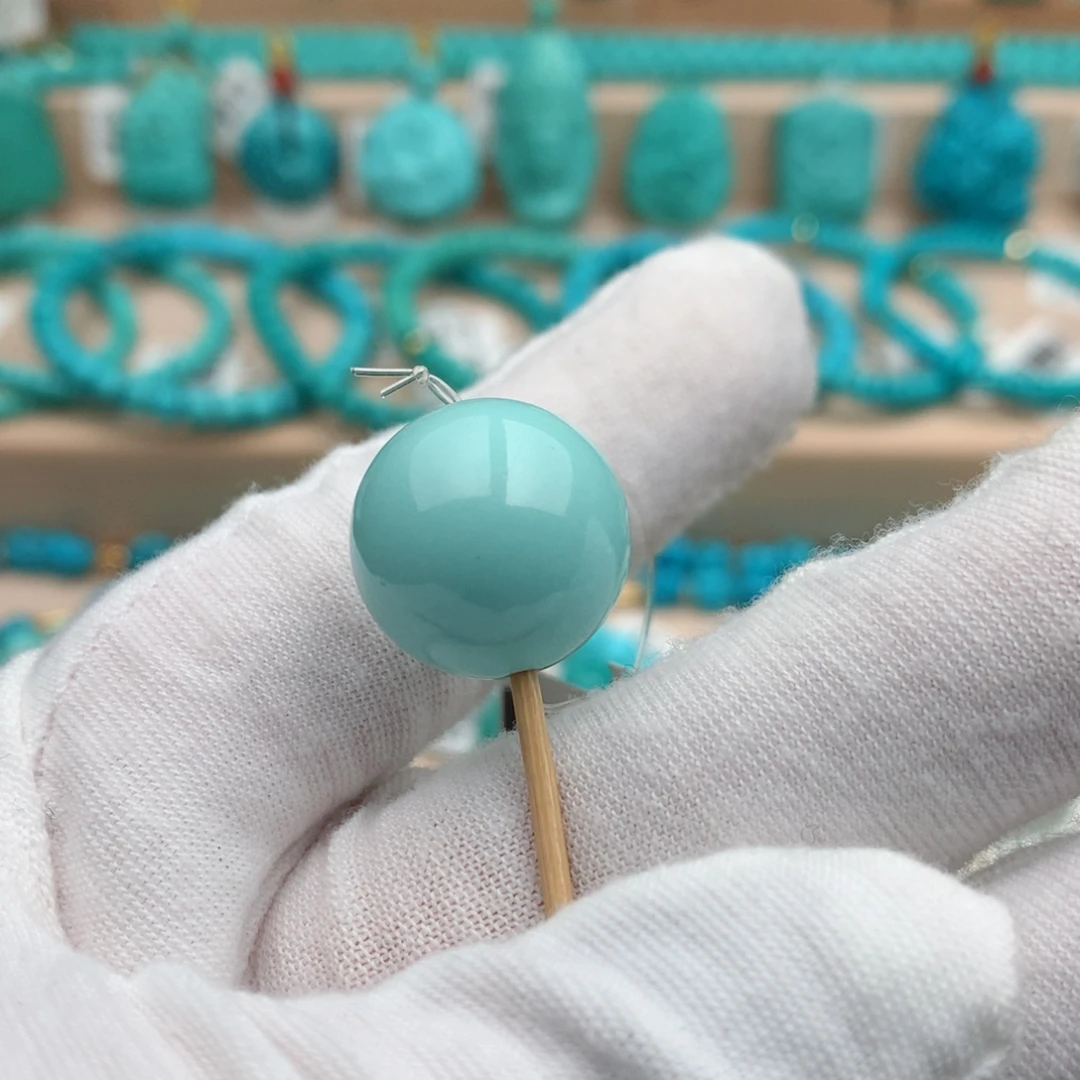 绿松石未镶嵌珠宝奇石16.9mm