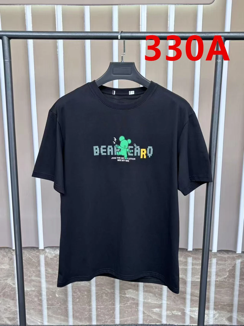 330品牌剪标夏季薄款男士T恤舒适百搭宽松版圆领短袖男