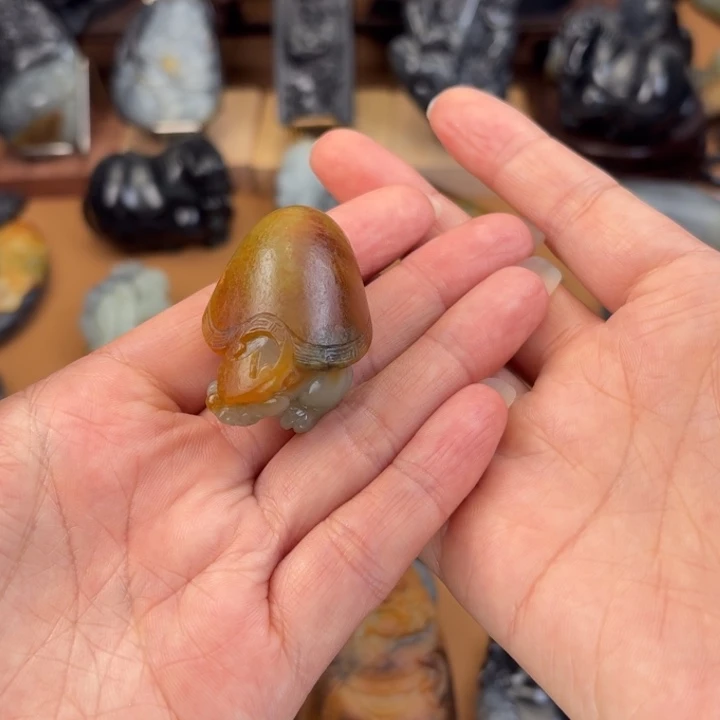 太***彩和田玉未镶嵌颈饰