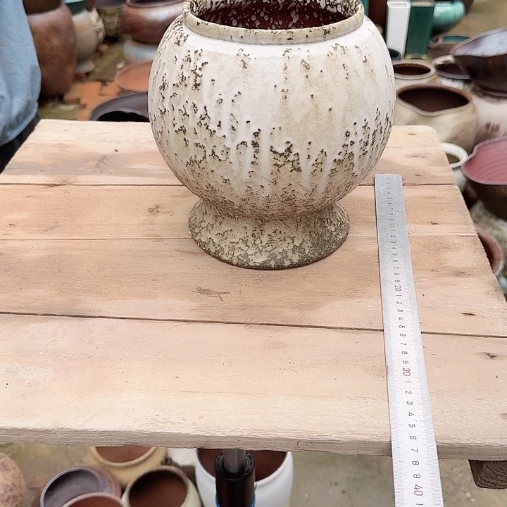 紫砂花盆高度22口径14