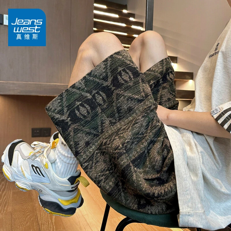 【真维斯】夏季新款潮流宽松时尚短裤五分裤直筒运动休闲百搭复古