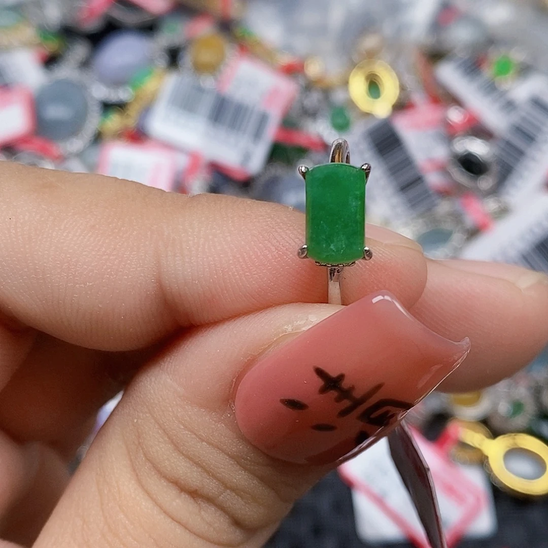 翡翠银S925镶嵌戒指