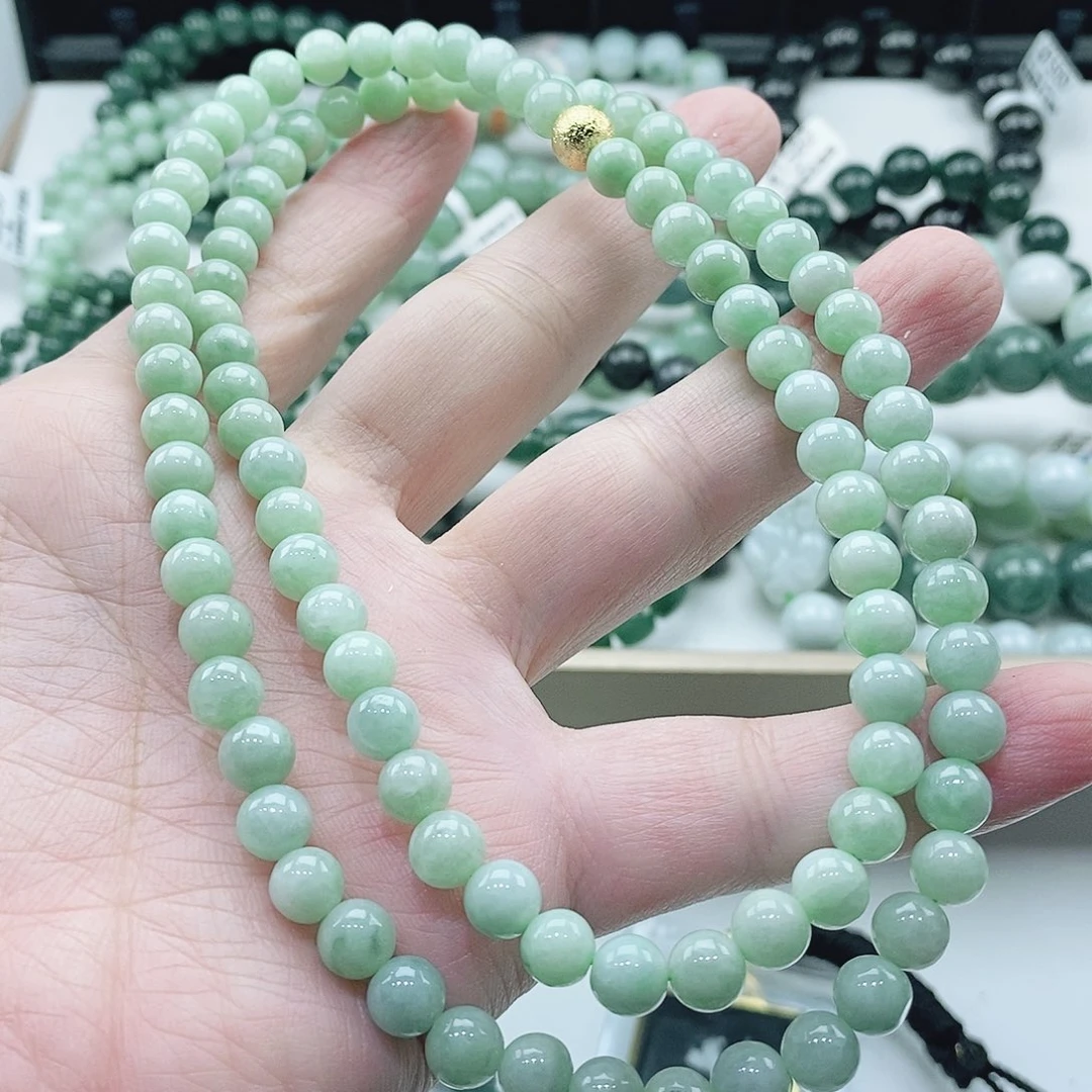 翡翠未镶嵌毛衣链