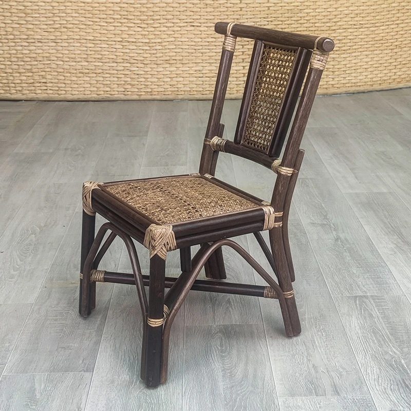 良顺藤椅老人椅家用藤椅藤编单人休闲阳台小藤椅靠背儿童小型椅子