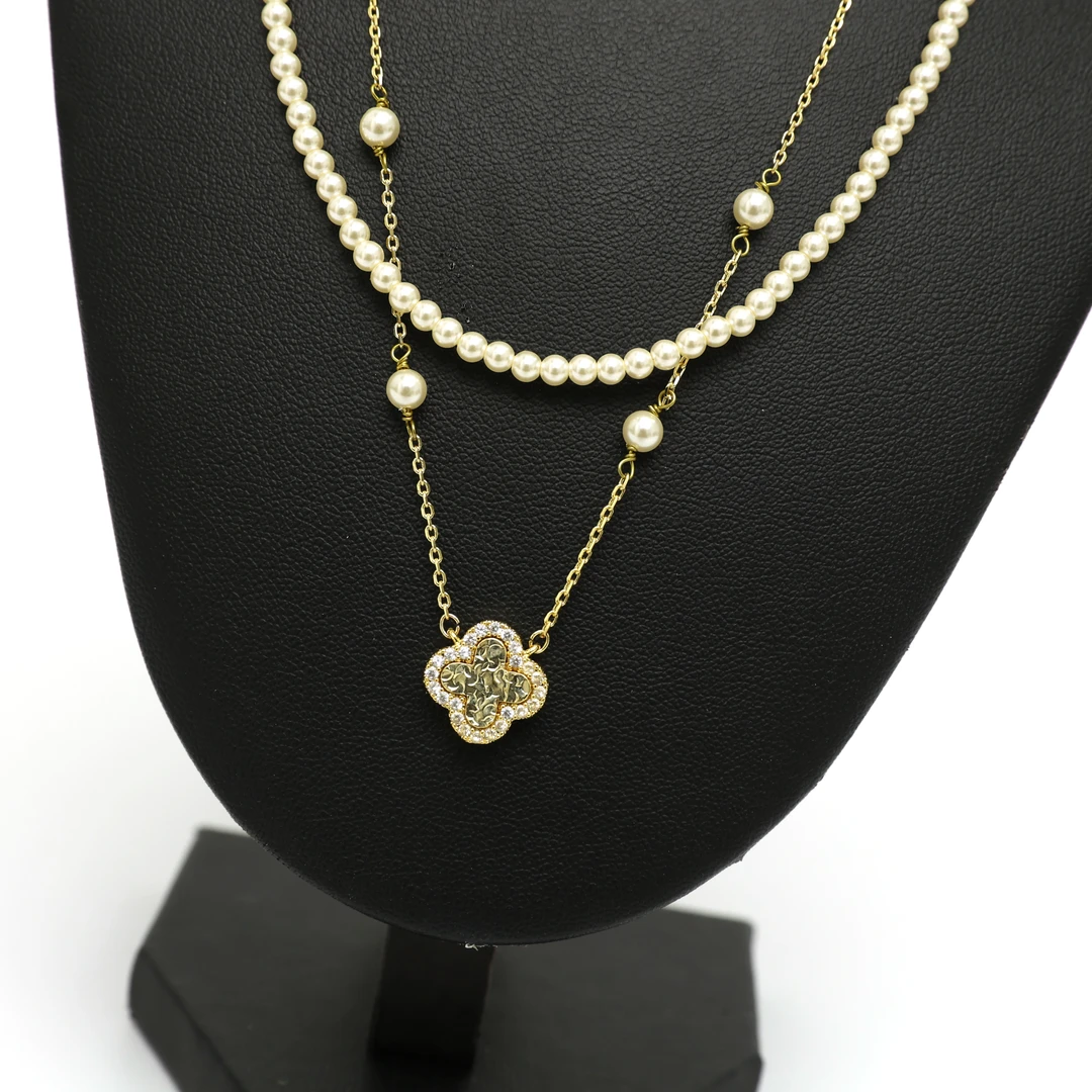 简&搭 合金项链 【千屿Sheila】双层四叶草项链253-XL/1014-20201