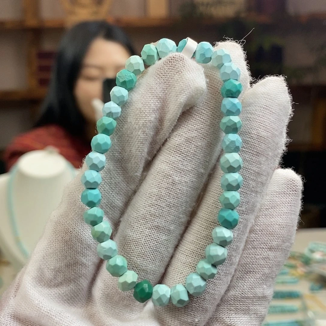 绿松石A21钻切单圈卡5.8未镶嵌