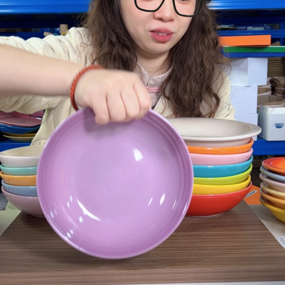 陶瓷紫罗兰燕麦碗