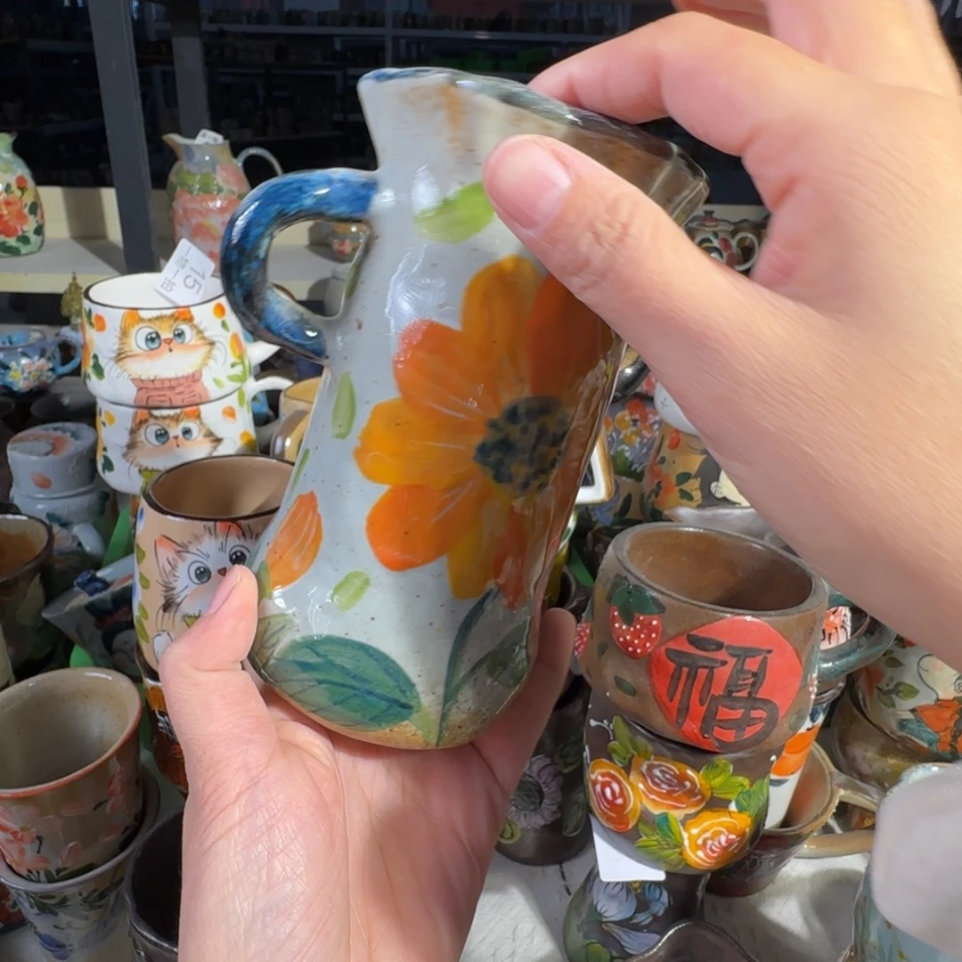 紫砂景德镇手工陶瓷釉下彩微瑕45