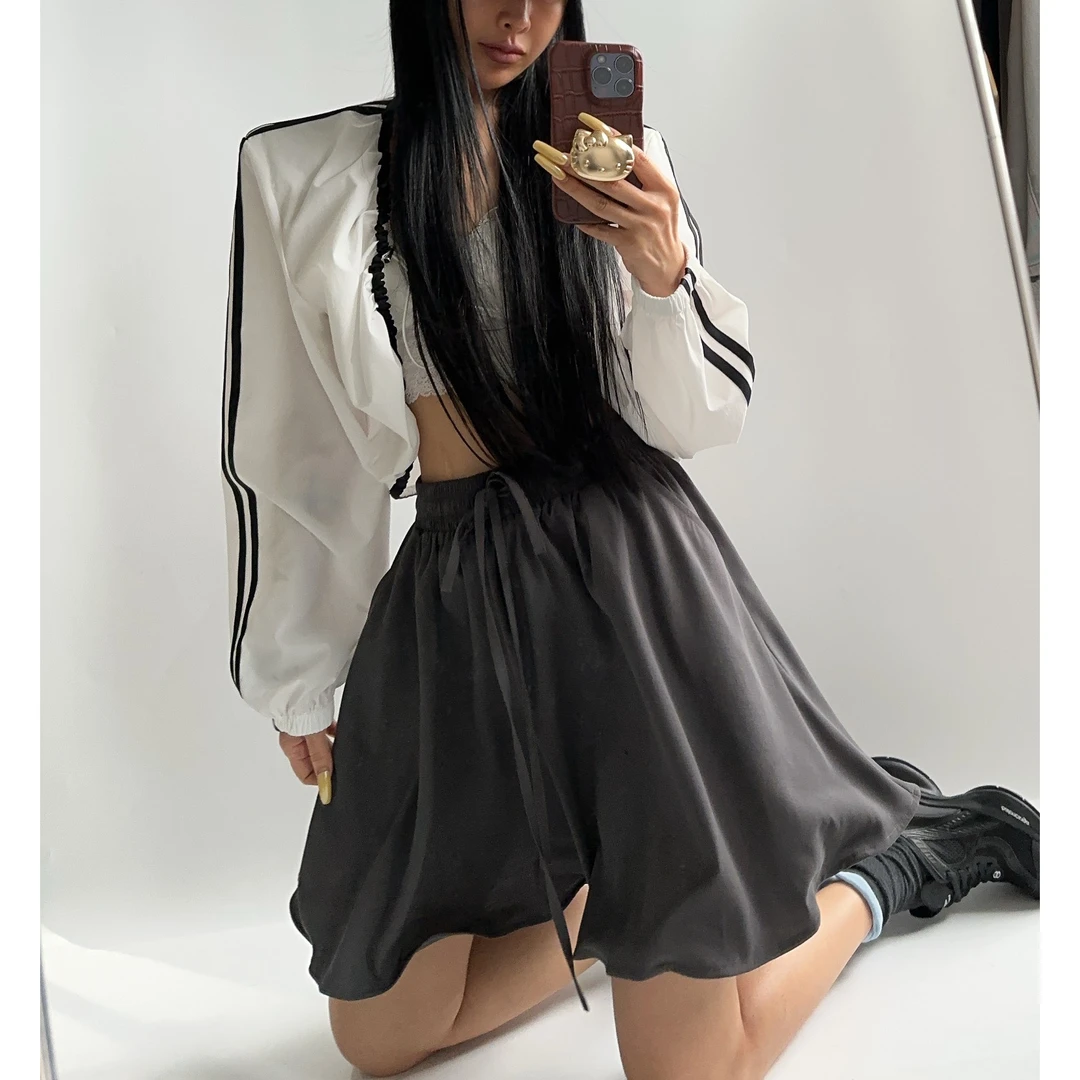 20590（定制款NO退NO换）氛围波浪边花苞裙