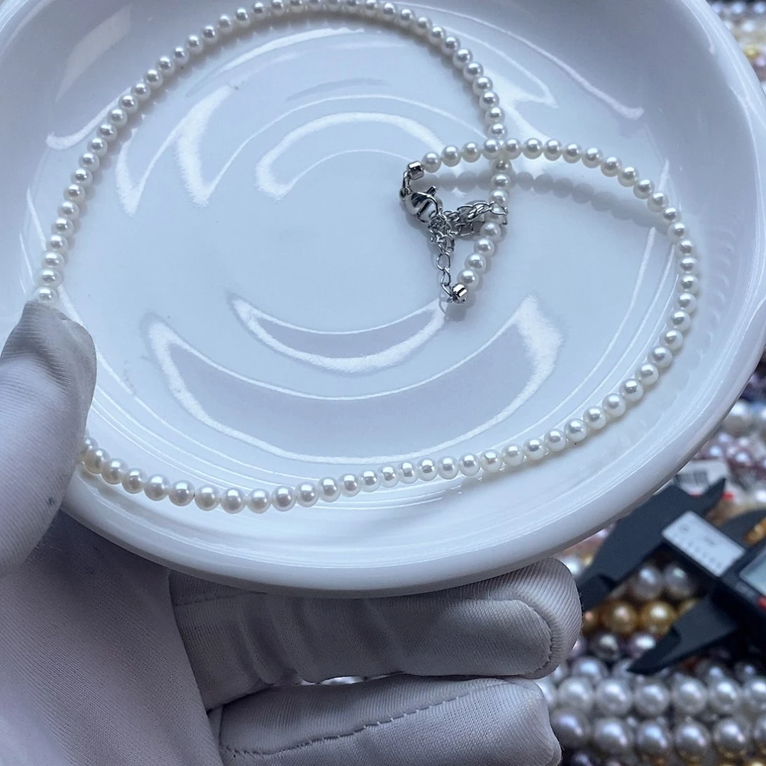 海水珍珠颈饰银S925镶嵌