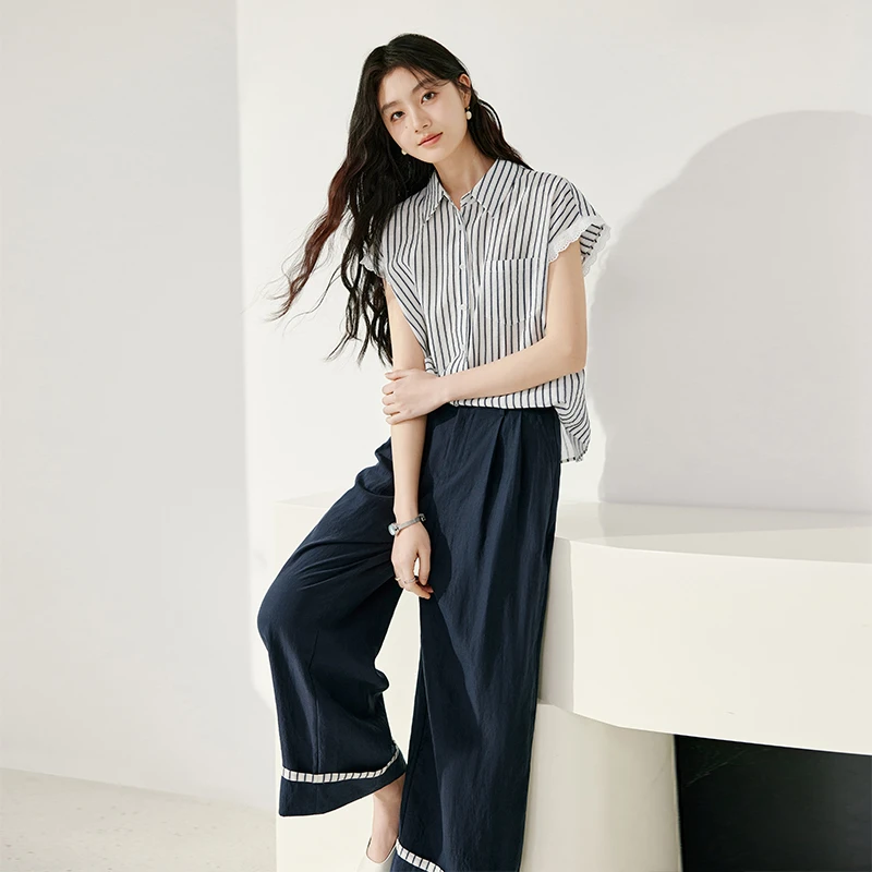 盐系轻熟风套装女两件套2025夏季新款复古文艺衬衫裤子一整套