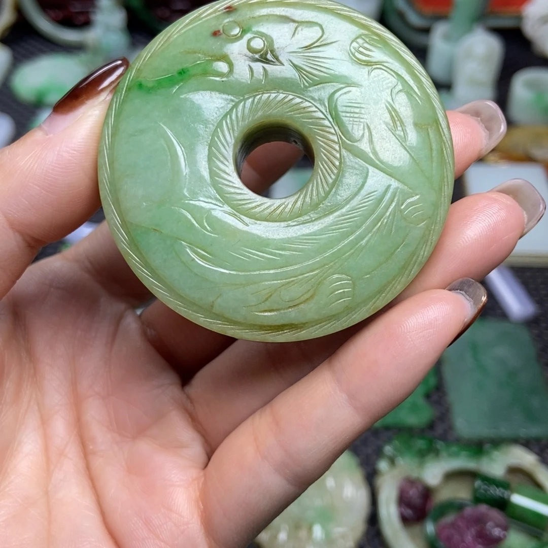 鼎***堂翡翠未镶嵌挂件清