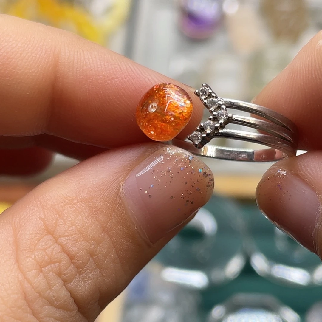 戒指银S925镶嵌日光石