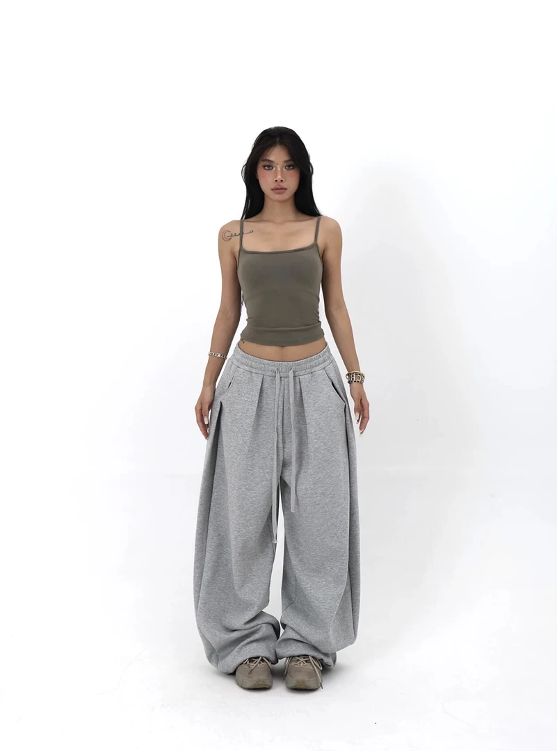 BLINGGIRLS原创美式男女基础纯色百搭直筒显瘦宽松休闲裤运动裤