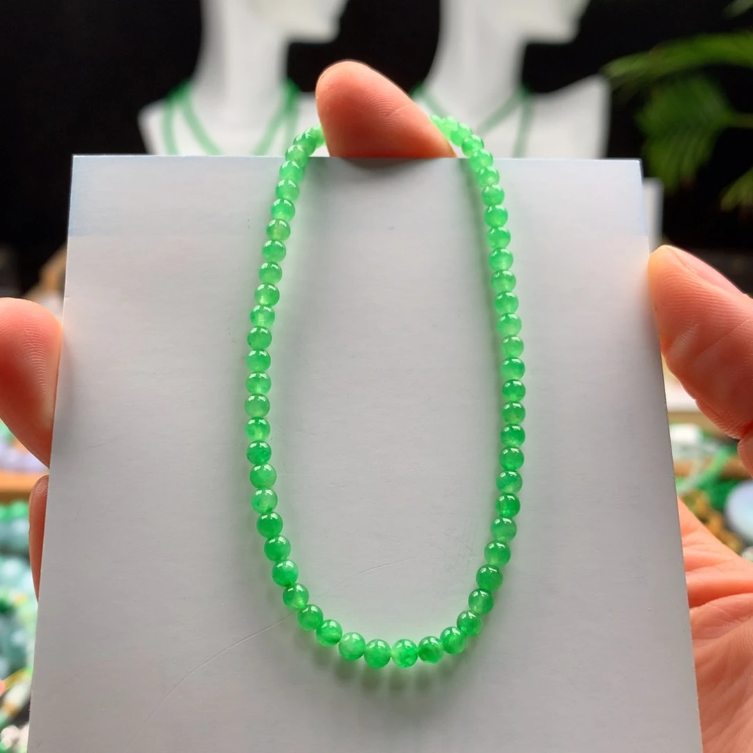 翡翠手链未镶嵌天然缅甸A货翡翠