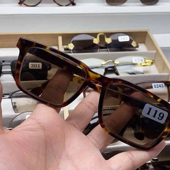 无框款纯天然石头水晶眼镜