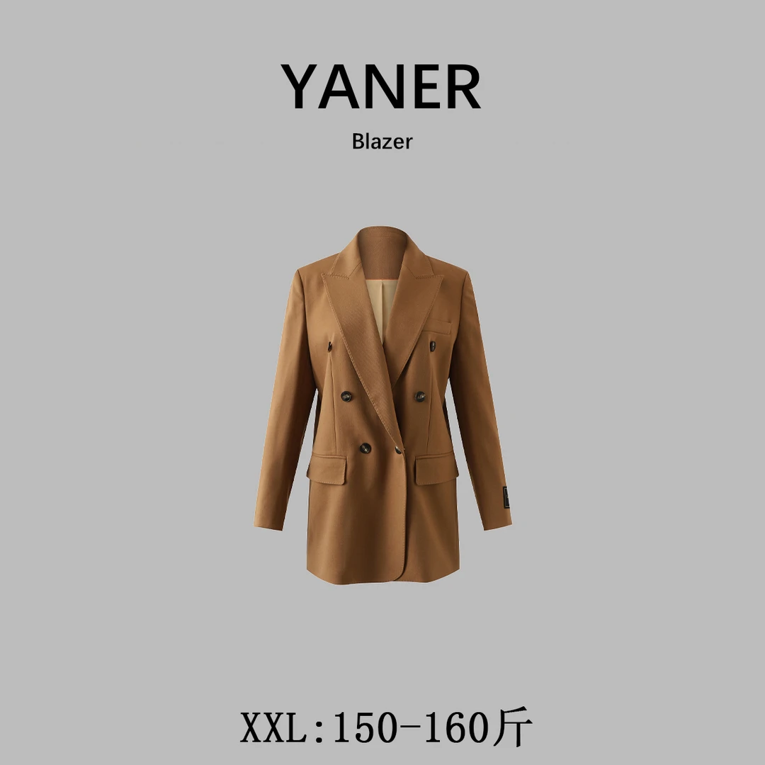 YANER/燕尔采薇 801大码免高定阔版轻奢女士西装150斤穿到160斤