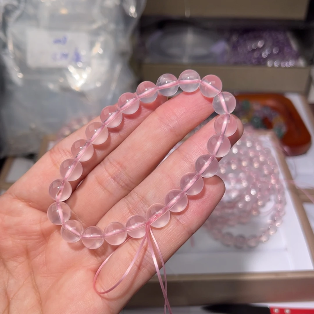 水晶手链未镶嵌星光粉水晶009