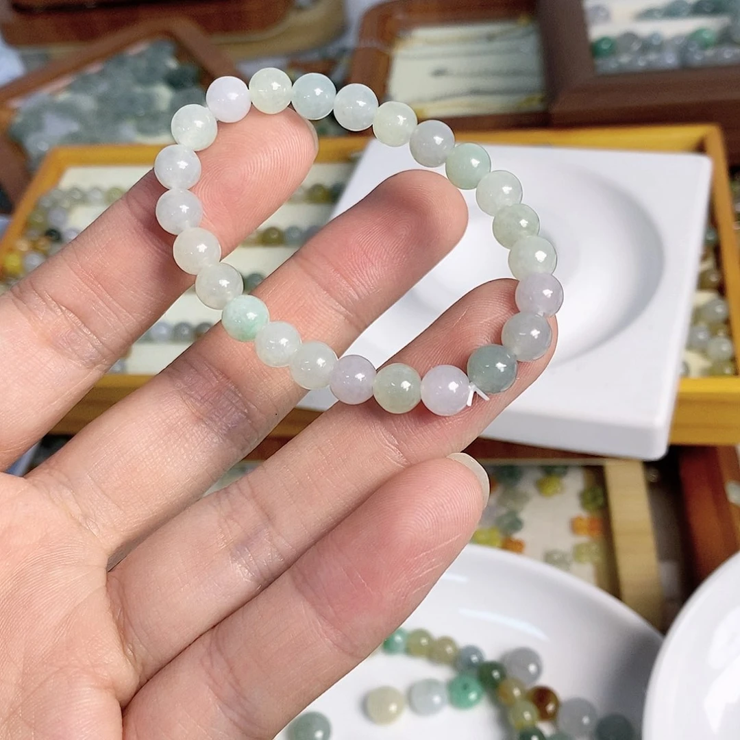 翡翠未镶嵌颈饰?*k串