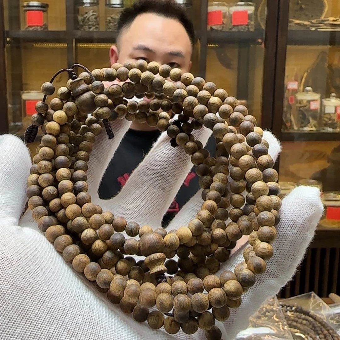 沉香手串国香棋楠老白棋念珠05mm9g+多样性发一串