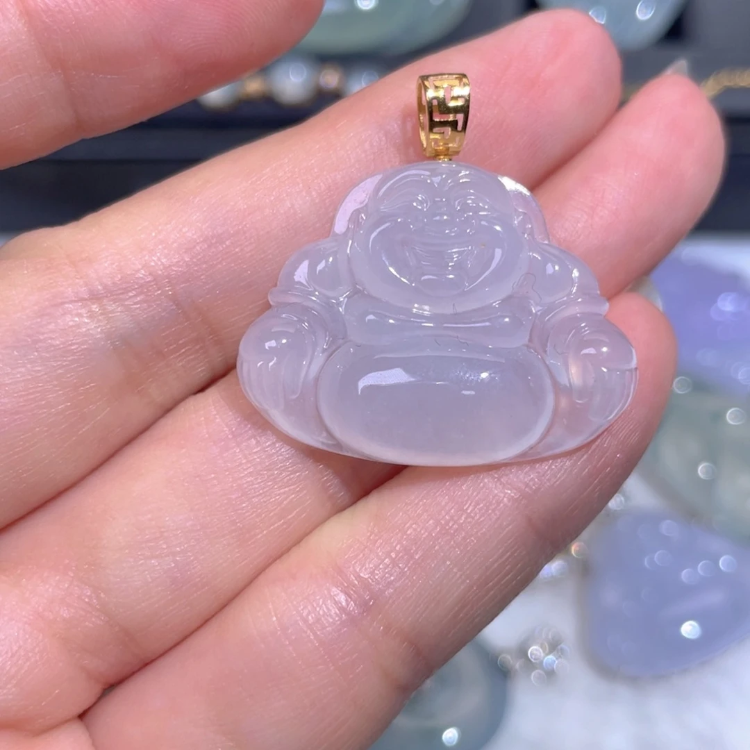 翡翠18K金镶嵌颈饰翡翠
