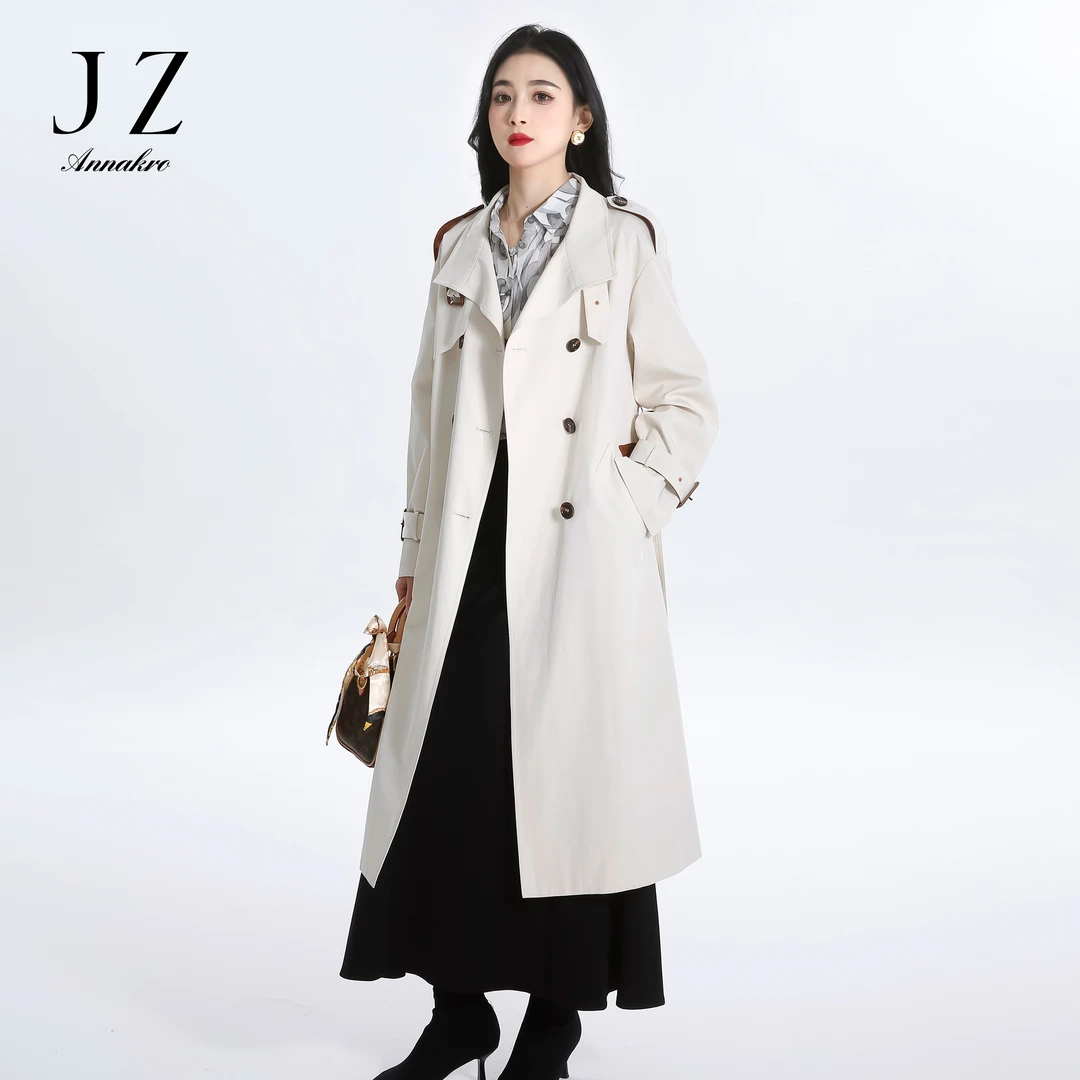 JY玖姿安娜蔻KTFC412029洋气休闲2025早秋新款风衣