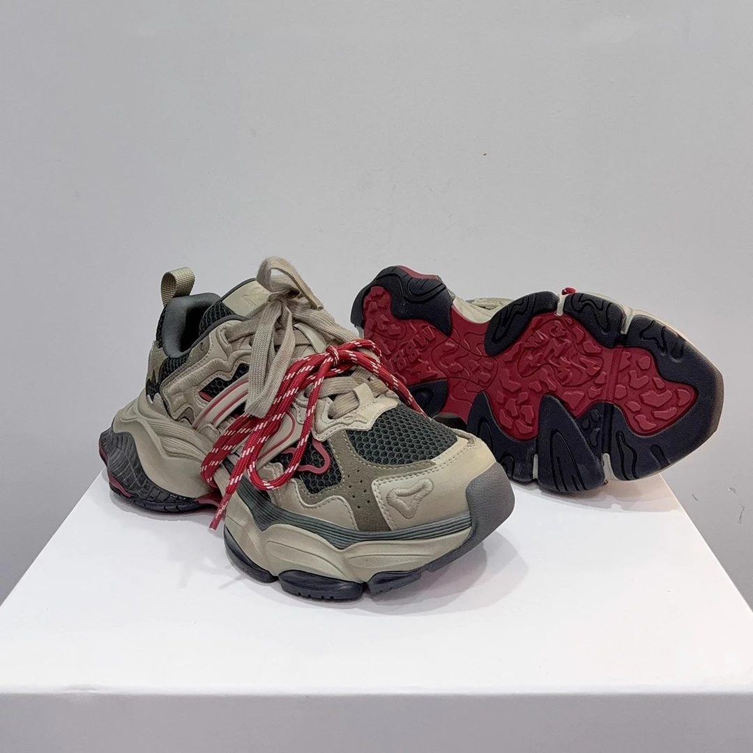 张艺凡同款反叛星球老爹鞋女2025秋季新款厚底增高做旧休闲运动鞋