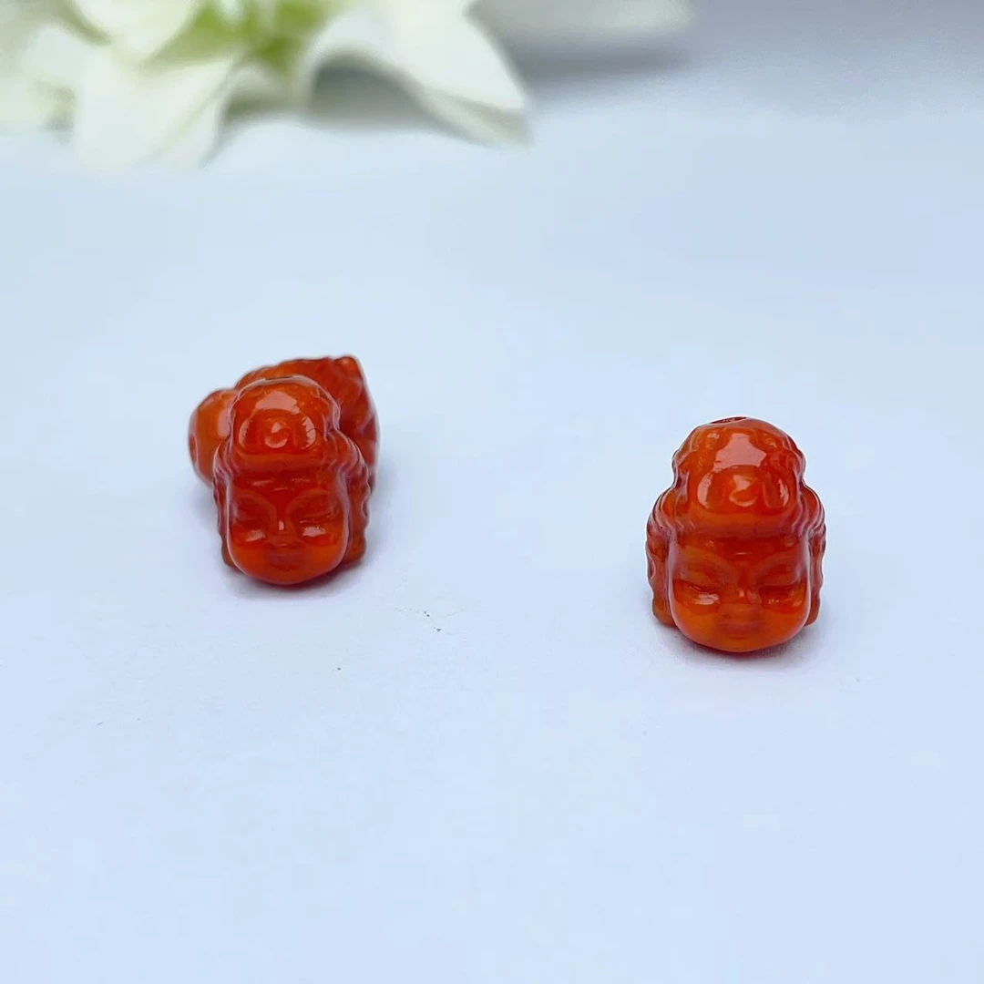 【千奇饰品】A88天然玛瑙妈祖娘娘精工雕刻通孔DIY14*12m多样性发一