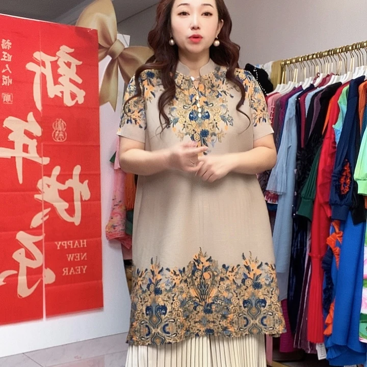 褶皱大码女装连衣裙1微瑕