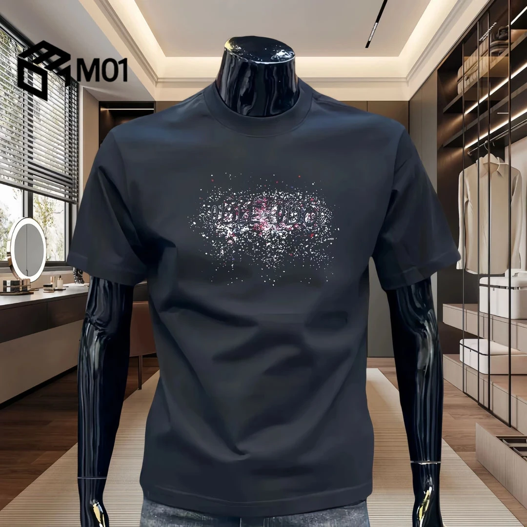 M01美式痞帅重磅纯棉短袖T恤青年男女款夏季潮牌街头宽松圆领上衣