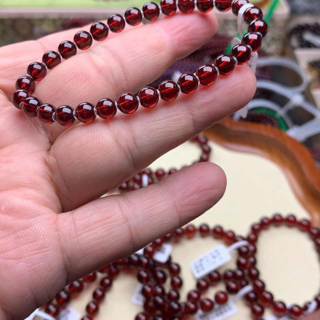 唱***早石榴石未镶嵌手串6