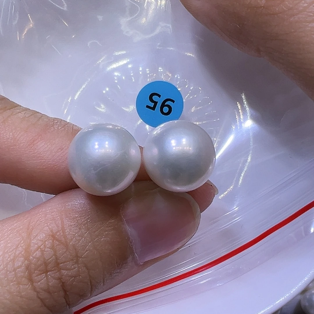 淡水珍珠耳饰银S925镶嵌