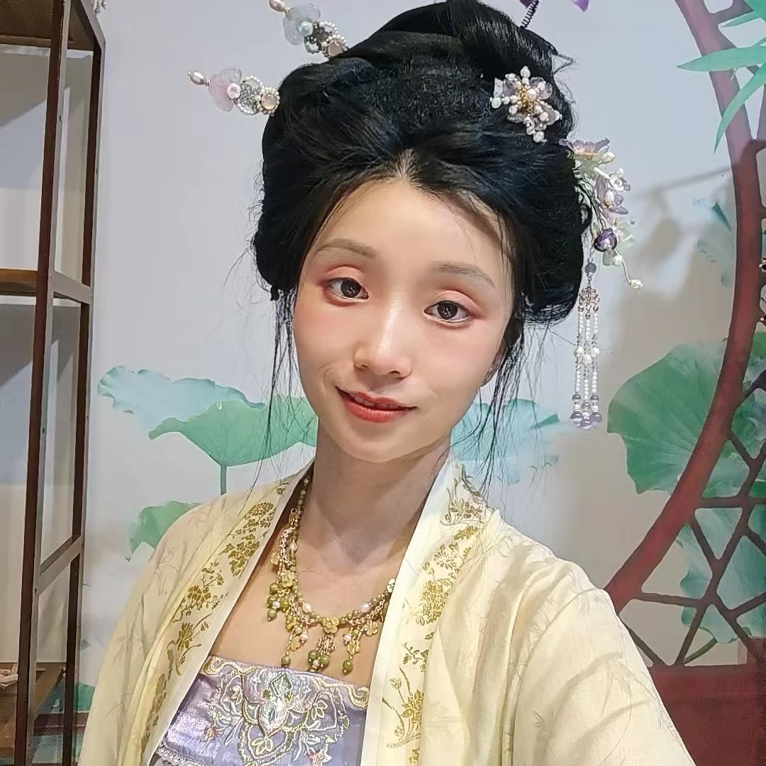 非金属涤纶项链 绿豆沙璎珞汉服古风项链