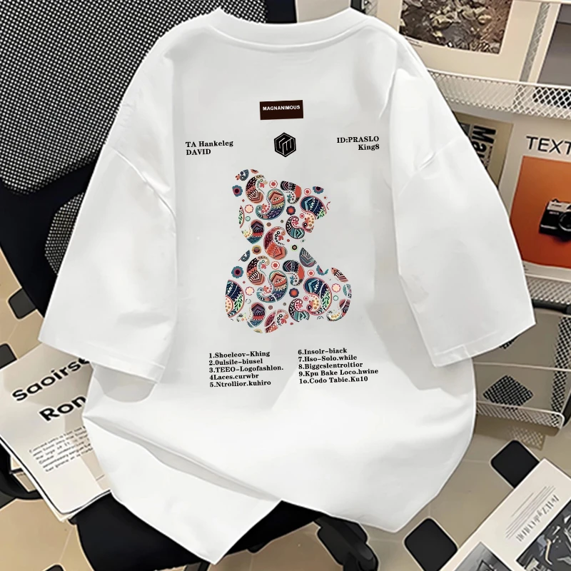 美式痞帅重磅纯棉短袖t恤男夏季宽松圆领半袖潮牌休闲百搭ins上衣