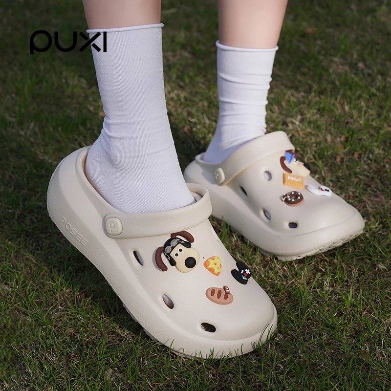 朴西奶酪洞洞鞋eva女夏季厚底增高防滑拖鞋防臭外穿户外沙滩鞋男