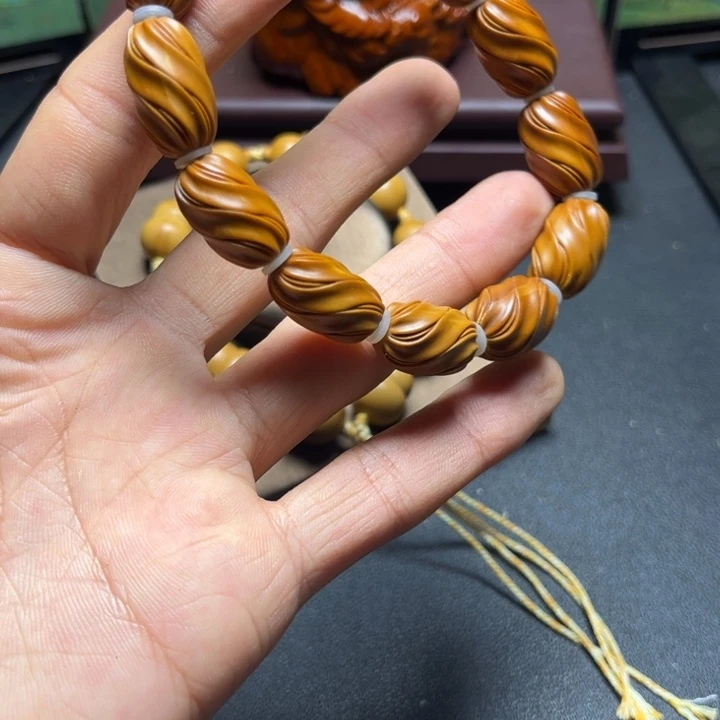 橄榄核手串/手链橄榄核雕扭转乾坤微瑕