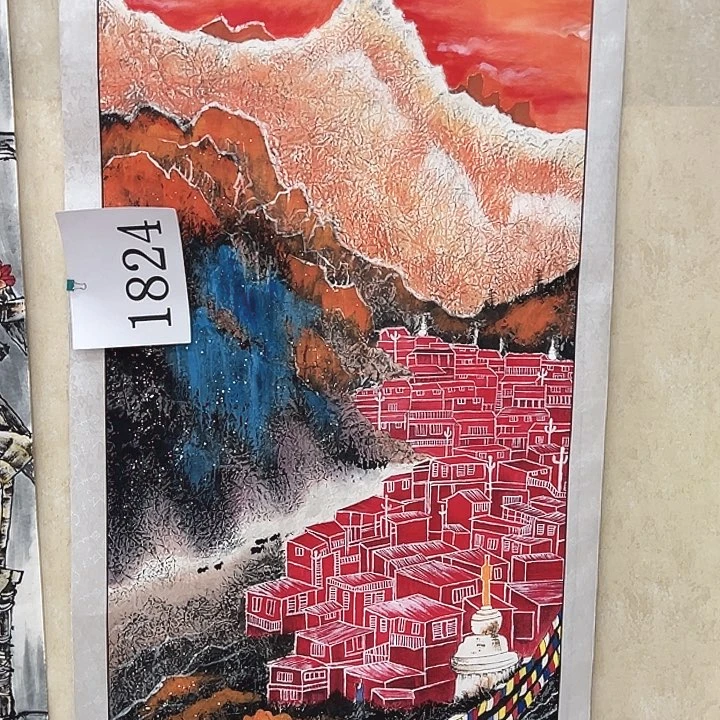 国画新年快乐纯手绘纯手工