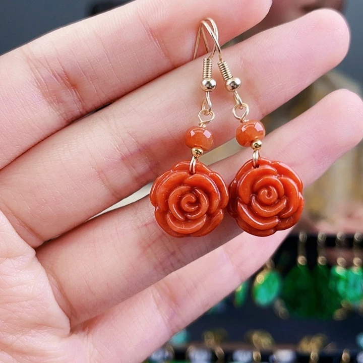 翡翠耳饰未镶嵌饰品