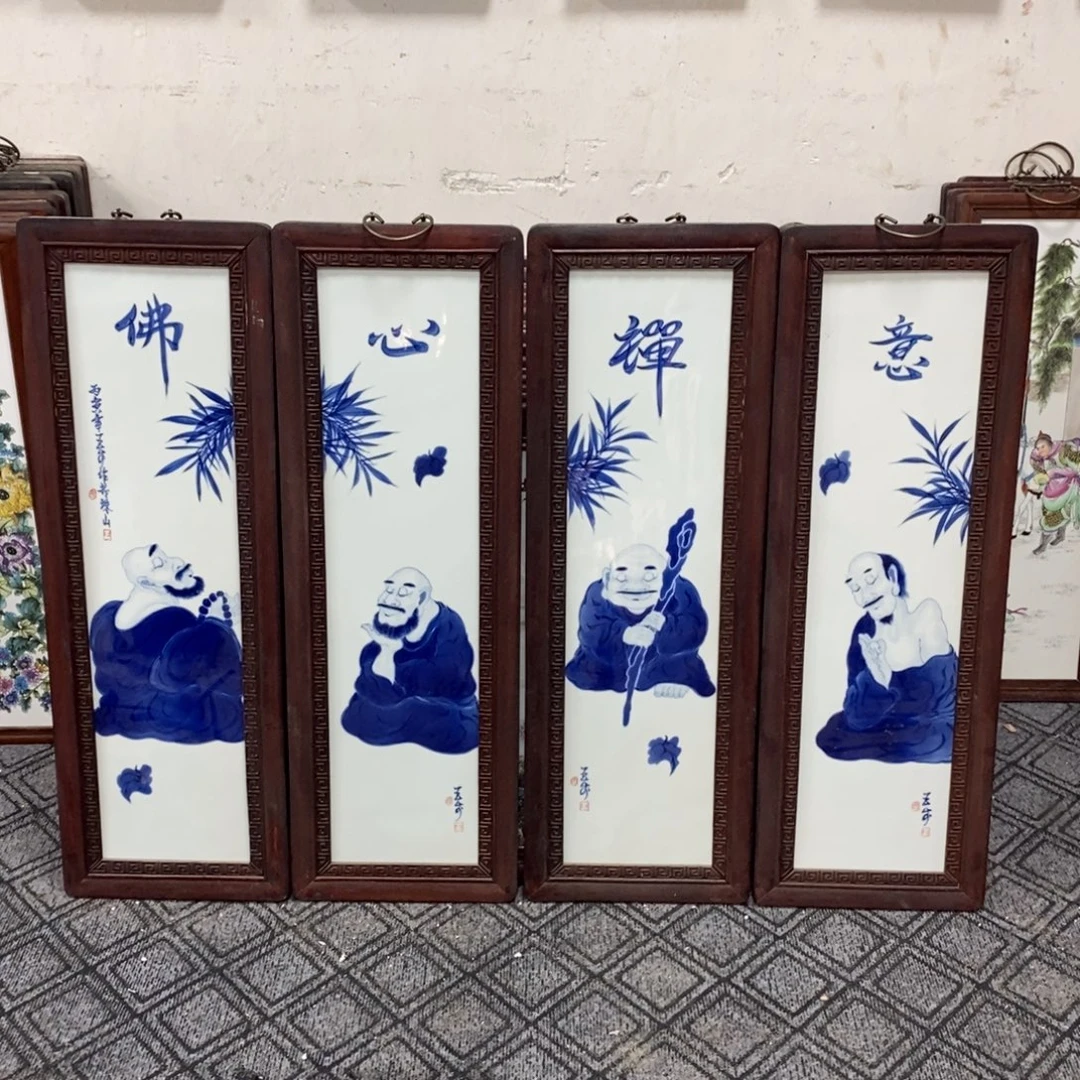 瓷90*30*4景德镇瓷板画柴窑烧制