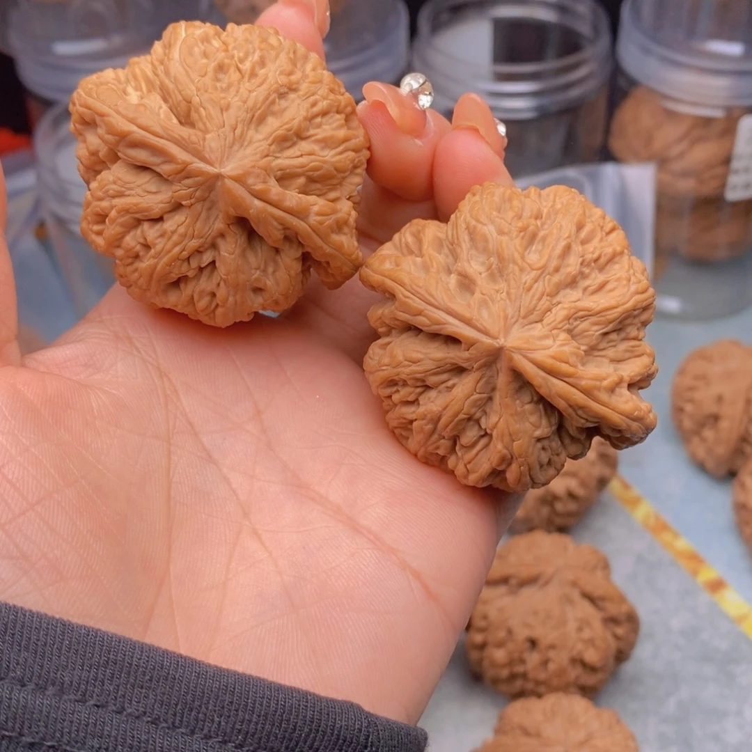 坐***休核桃文玩核桃手把件粗筋50