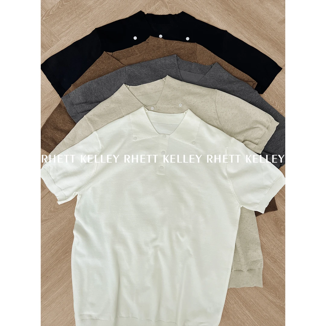 【天丝亚麻 软糯亲肤】夏日松弛混纺花纱假领设计堆积感针织POLO衫