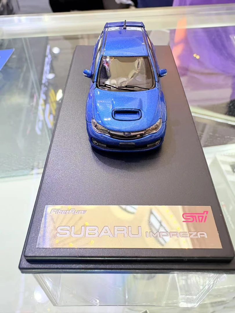 北展限定 Kingmodel 斯巴鲁STI蓝色 合金车模型