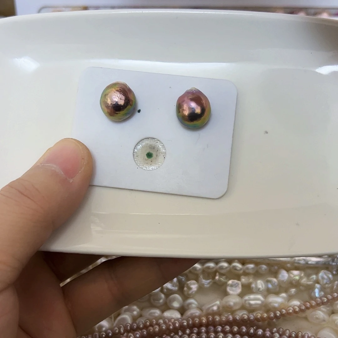 淡水珍珠耳饰银S925镶嵌